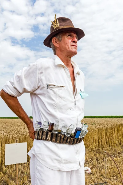 Portret van een senior boer. — Stockfoto