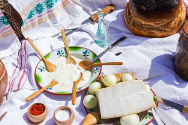 Eski zamanlarda, açık gibi Retro Kahvaltı.