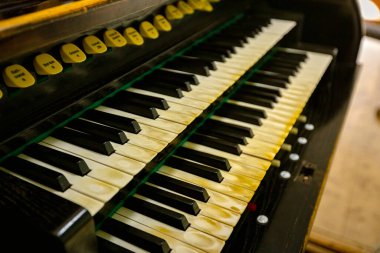 Bir boru kilise orgu, müzik aleti, antika, antika