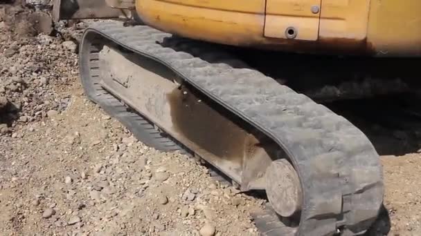 Martello pneumatico e rottura di pilastri rinforzati nel terreno . — Video Stock