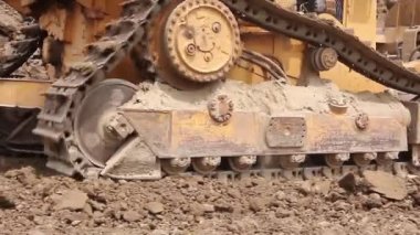 Buldozer makine inşaat alanı tesviye.