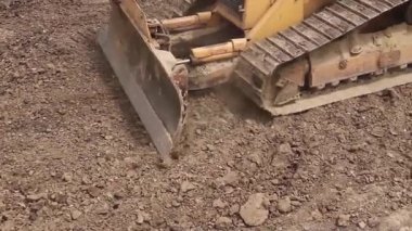 Buldozer makine inşaat alanı tesviye.