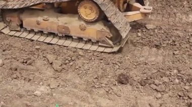 Buldozer makine inşaat alanı tesviye.