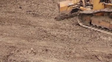 Buldozer makine inşaat alanı tesviye.