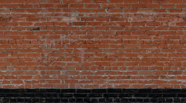 Geniş kırmızı tuğla duvar dokusu