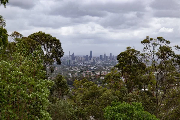 Brisbane Från Mout Gravatt Utkik — Stockfoto