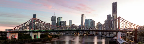 Story Bridge Brisbane Folyót Átívelő Örökség Szerint Vaskantilever Híd Amely — Stock Fotó