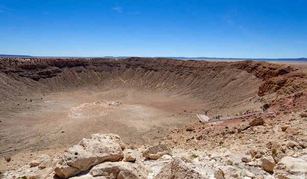 Meteor Crater Een Meteoriet Inslagkrater Ongeveer Ten Oosten Van Flagstaff — Stockfoto