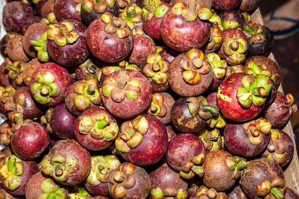 Lovely Tropical Fruit Market Pomegranate Fruit Bearing Deciduous Shrub — Stock Photo, Image