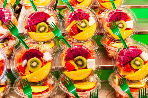 Hermosa Exhibición Cuencos Frutas — Foto de Stock