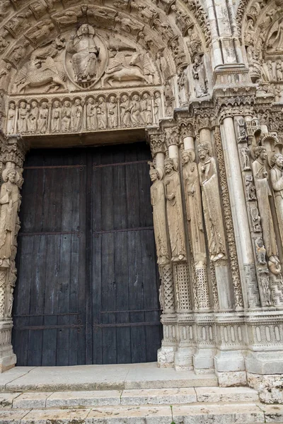 Reims Nebo Rheims Století Katedrála Notre Dame Velmi Poškozena Během — Stock fotografie