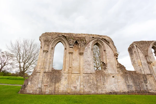 Abadía Glastonbury Fue Monasterio Glastonbury Somerset Inglaterra Sus Ruinas Edificio — Foto de Stock