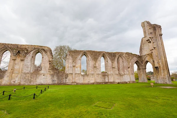 Abadía Glastonbury Fue Monasterio Glastonbury Somerset Inglaterra Sus Ruinas Edificio — Foto de Stock