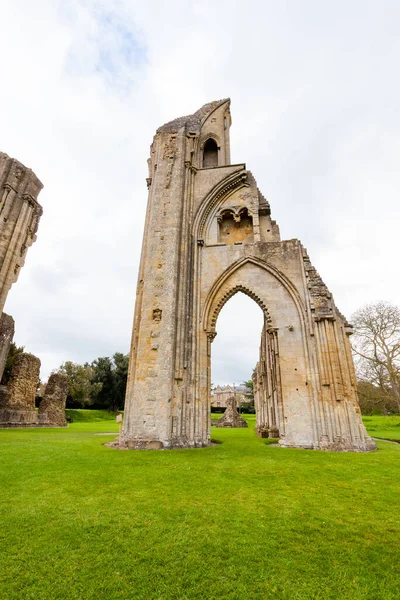 Abadía Glastonbury Fue Monasterio Glastonbury Somerset Inglaterra Sus Ruinas Edificio — Foto de Stock