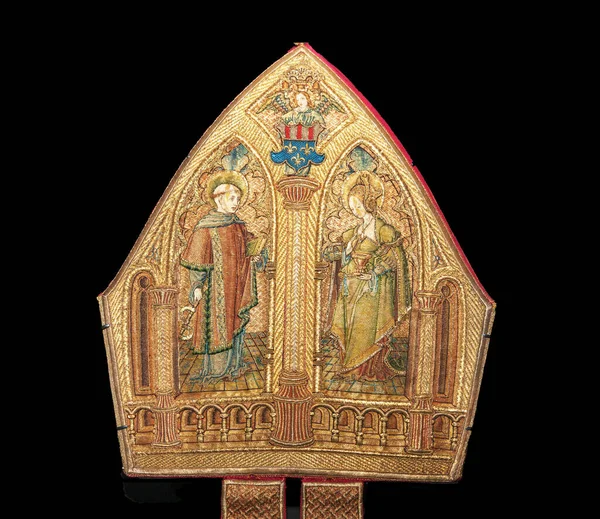 Historyczny Mitru Biskupów Jedwabiu 1500 — Zdjęcie stockowe