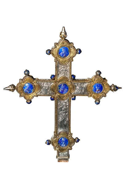 Ornate Altar Cross Italy Possibly Franciscan 1500 — Stock Photo, Image