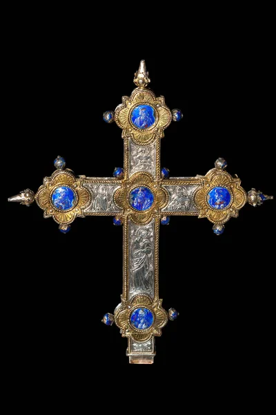 Ornate Altar Cross Italy Possibly Franciscan 1500 — Stock Photo, Image