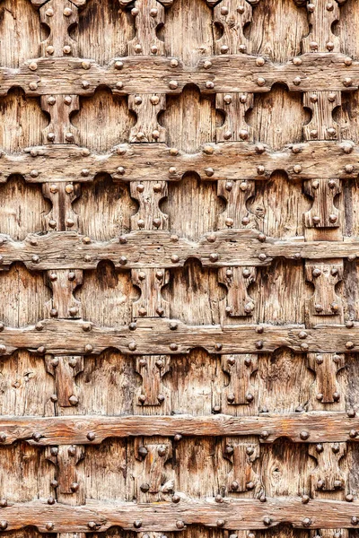 Sierlijke Deurdetails Van Hout — Stockfoto