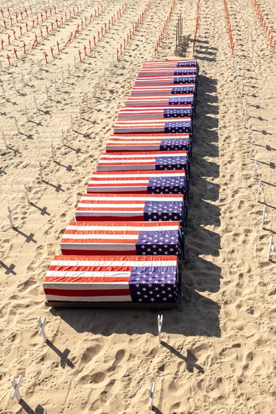 Protesta Contro Guerra Sulla Spiaggia Santa Monica Aprile 2011 Oltre — Foto Stock