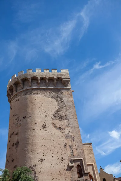 Serranos Towers Considered Largest Gothic City Gateway All Europe Were — Stock Photo, Image