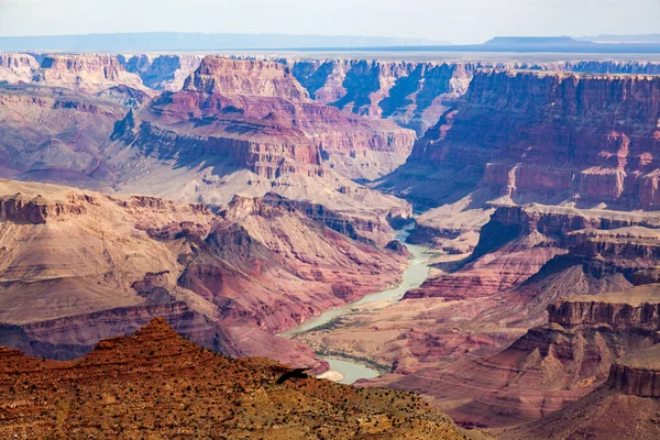 Immenso Grand Canyon Con Sue Fasce Stratificate Roccia Rossa Che — Foto Stock
