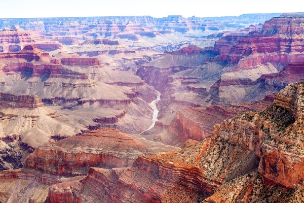 Τεράστιο Grand Canyon Στρώματα Από Κόκκινο Βράχο Αποκαλύπτοντας Εκατομμύρια Χρόνια — Φωτογραφία Αρχείου