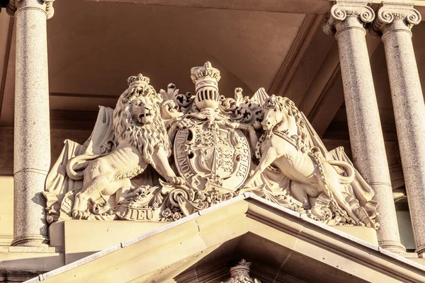 Customs House Alfred Street Sydney Australia Royal Coat Arms Portico — Stock Photo, Image