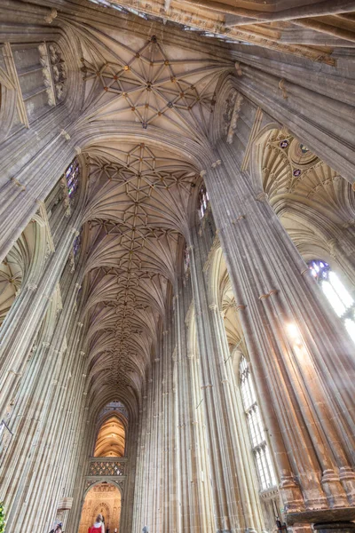 597 Yılında Kurulan Canterbury Katedrali Gotik Romanca Unsurların Yer Aldığı — Stok fotoğraf