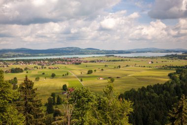 Neuschwanstein Kalesi Bavyera 'dan Panorama