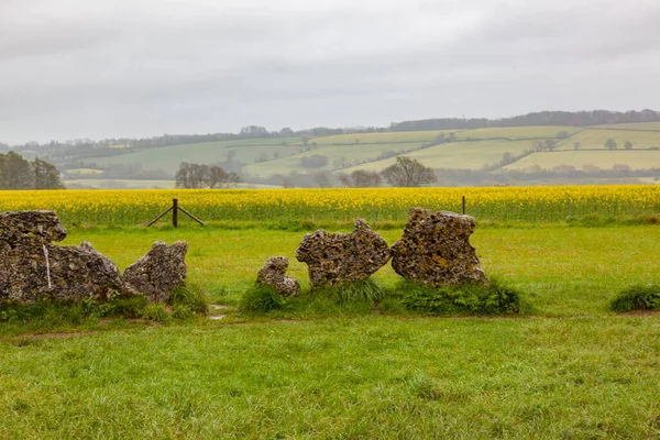 Los Rollright Stones Son Complejo Tres Monumentos Megalíticos Neolíticos Edad — Foto de Stock