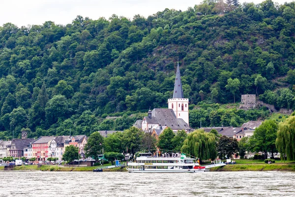 Видіння Вздовж Річки Рейн Культурно Історично Одна Найбільших Річок Континенту — стокове фото