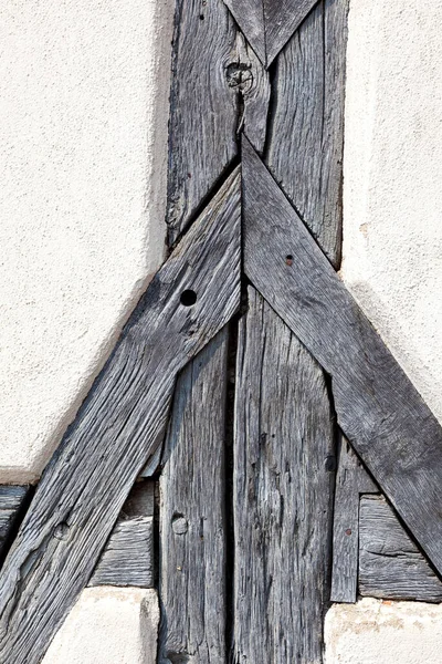 Detalhe Estrutura Madeira Para Edifício Velho — Fotografia de Stock