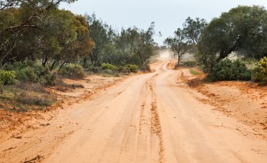 Lake Mungo taşra yolu
