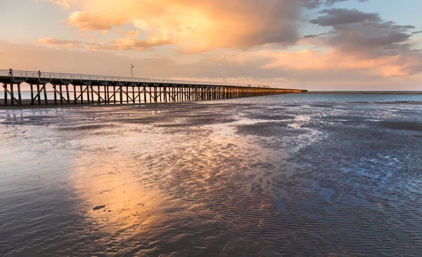 Cais de Urangan ao pôr-do-sol Hervey Bay Queensland — Fotografia de Stock