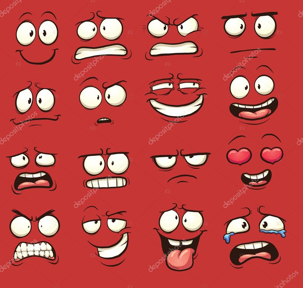 Funny cartoon faces Stock Vector by ©memoangeles 101598144