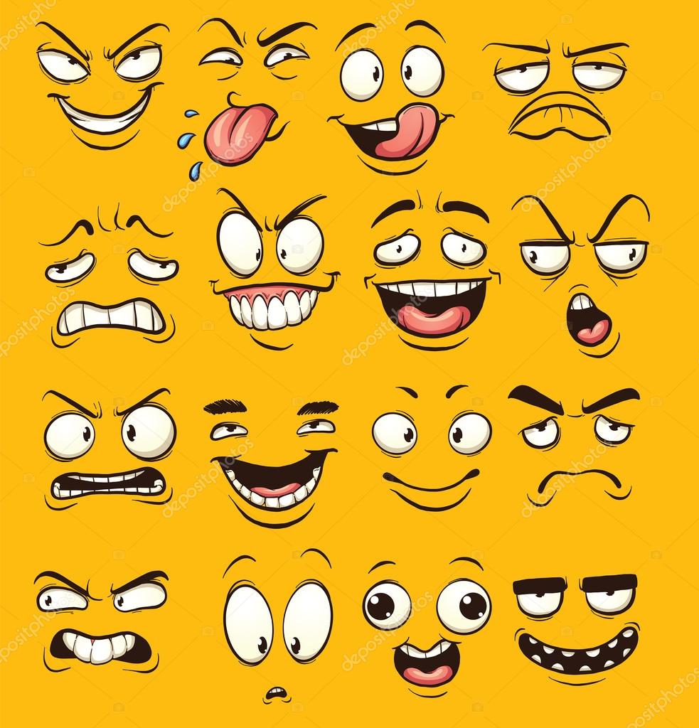 Funny cartoon faces Stock Vector Image by ©memoangeles #103276326