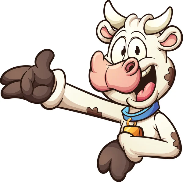 Happy cartoon cow — Stock Vector