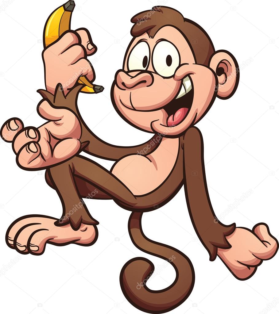 Monkeys Clipart Couple - Desenho Macaco Vetor, HD Png Download