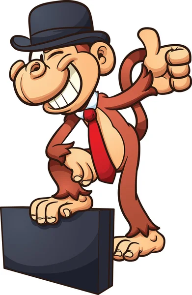 Confident cartoon monkey — Stock Vector