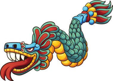 Çizgi film uçan Quetzalcoatl