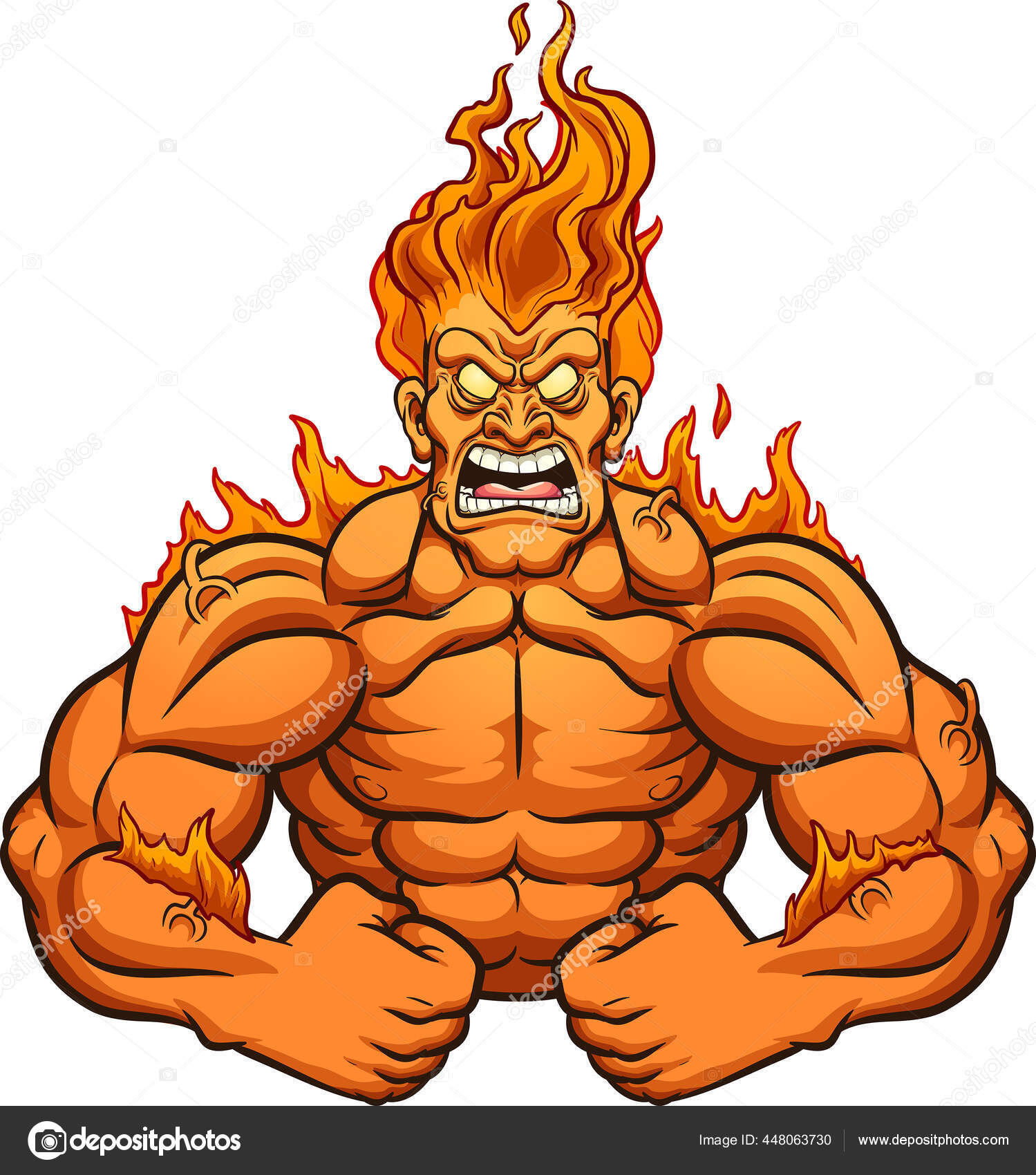 Strong Man Fire Screaming Cartoon Vector Clip Art Illustration Simple Stock Vector Image by ©memoangeles #448063730 Strong Man Fire Screaming Cartoon Vector Clip Art Illustration Simple Stock Vector Image by ©memoangeles #448063730