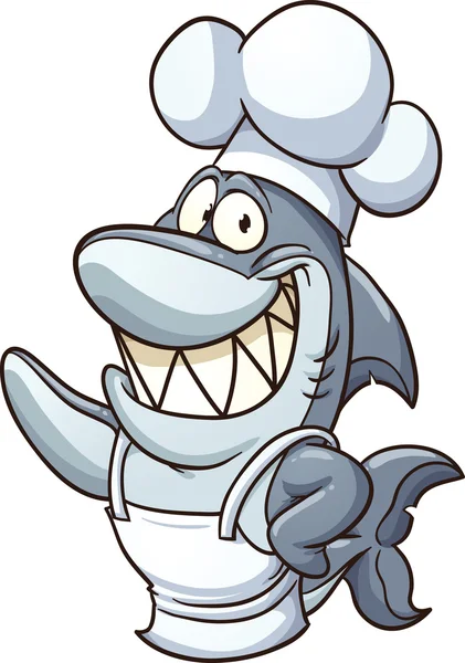 Chef requin — Image vectorielle