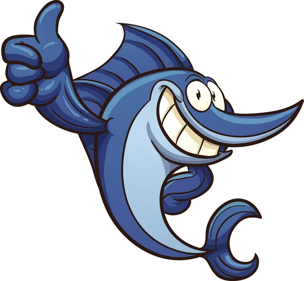 Cartoon swordfish — Stock Vector