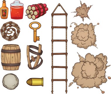 Old west items clipart