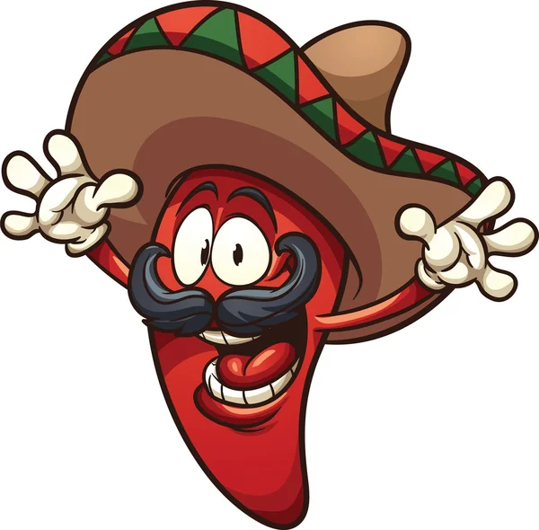 Mexikanska chili peppar — Stock vektor