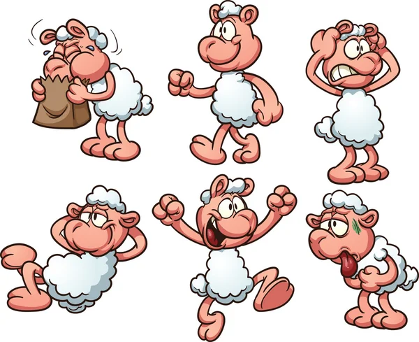 Cartoon schapen — Stockvector