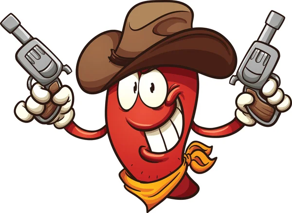 Cowboy chilipeppar — Stock vektor