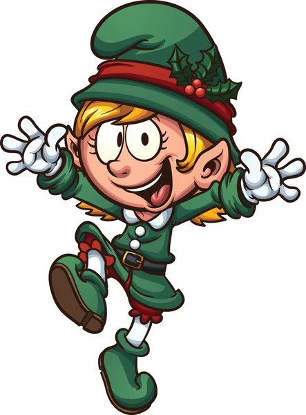 Christmas Elf — Stock Vector