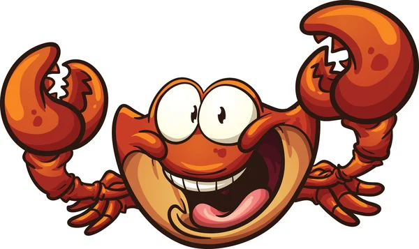 Cartoon krab — Stockvector