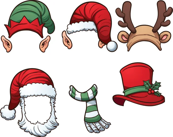 Sombreros de Navidad — Vector de stock